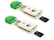Portable USB 2 Adapter MicroSD SDHC Memory Card Reader Writer Flash Drive Lot 2