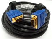 25FT 15 PIN GOLD PLATED BLUE SVGA VGA ADAPTER Monitor Male Cable CORD FOR PC TV