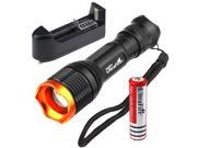 5000LM XM L T6 LED Zoomable Flashlight Torch Light Lamp 18650 Charger