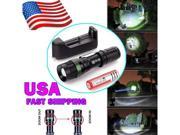 2x CREE XM L T6 LED Flashlight 2000Lumens Zoomable Torch 2X18650 Battery Charger