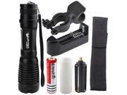 LED 5000lm XM L T6 Flashlight Zoomable Torch Lamp 18650 Battery Charger