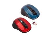 Lot 2pcs 2.4G Wireless Optical Mouse Blue Red for PC USB Receiver