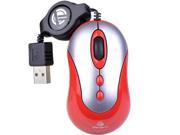 5 Button Computer USB Optical Mouse Mice w Retractable Cord