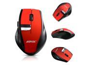 2.4Ghz Wireless Optical Mouse with Six Function Keys USB Wireless Receiver Red