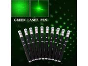 10PC 2in1 Powerful 5mw Ray 532nm Green Laser Pointer Pen Beam Lazer Star Cap