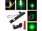 Military 5 Miles 532nm Green Laser Pointer Pen 18650Battery Charger Star Cap