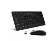 Mini 2.4G DPI Wireless Keyboard and Optical Mouse Combo for Desktop PC BLACK
