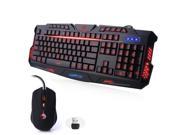 Wired Three Color Adjustable Luminous Gaming Keyboard 7 Backlit Mouse Combo Set