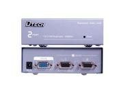 VGA SVGA Splitter Amplifier Box 2 Port Video Distribution for 1 PC to 2 Monitor VGA SVGA Splitter Amplifier Box 2 Port Video Distribution for 1 PC to 2 Monitor