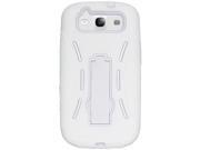 Silicone Polycarbonate Robot Case Cover For Samsung GALAXY SIII III 3 I9300 White