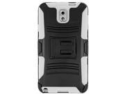 Premium Hybrid Double Layer Armor Case Cover with Holster For Samsung GALAXY Note 3 SM N900A N900 N9000 N9005 Black White Screen Protector