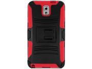Premium Hybrid Double Layer Armor Case Cover with Holster For Samsung GALAXY Note 3 SM N900A N900 N9000 N9005 Black Red Screen Protector