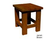 TROOPS BBQ Redwood Outdoor Mini Bench 18 x 15 x 17.5 Inch Jarrah Brown Stain