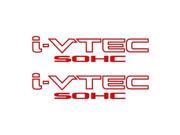 i VTEC SOHC Decal Sticker Red