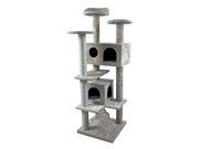 Hiding Cat Tree 50 Cat Tree Tower Condo Furniture Scratch Post Kitty Pet House Play Furniture Sisal Pole and Stairs Beige