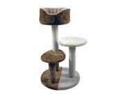 Hiding Cat Tree 30 3 Tier Cat Tree House Condo With Cradle Perches Scratch Post and Bed Brown