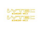 Two(2) Gold HONDA I-VTEC DOHC Car Decal Vinyl Window Wall Sticker JDM Two(2) Gold HONDA I-VTEC DOHC Car Decal Vinyl Window Wall Sticker JDM