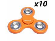 10x Tri-Spinner Fidget Hand Finger Focus Toy EDC Pocket Desktoy ADHD Gift Orange