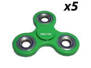 5x Tri-Spinner Fidget Hand Finger Focus Toy EDC Pocket Desktoy ADHD Gift Green