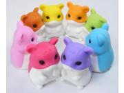 Set of 6 New Iwako Japanese Puzzle Erasers White Belly Hamsters