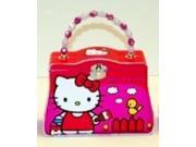 Hello Kitty painting the fence Tin Tote Purse with Beaded Handle