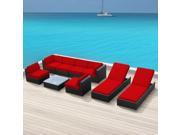 Luxxella Bella 9 pcs Red wicker Furniture