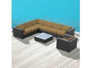 Luxxella Duxbury 8 pcs Dark Beige wicker patio Furniture