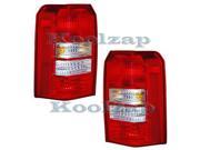 2008 2013 Jeep Patriot With 2 Holes in Back Taillight Taillamp Rear Brake Tail Light Lamp Pair Set Left Driver AND Right Passenger Side 2008 08 2009 09 2010