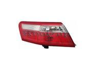 2007 2008 2009 Toyota Camry except Hybrid models Taillamp Taillight Rear Brake Tail Light Lamp Quarter Panel Outer Body Mounted Left Driver Side 07 08 09
