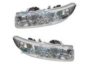 1997 1998 1999 2000 Saturn S series 2 Door Coupe Front Halogen Headlight Headlamp Combo Type Head Light Lamp Assembly DOT SAE Approved PAIR SET Right Passenge