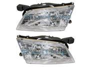 Aftermarket Part For 1998 1999 Nissan Altima Front Halogen Headlight Headlamp Head Light Lamp Assembly DOT SAE Approved SET PAIR Right Passenger Left Driver S