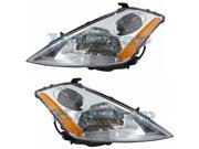 Aftermarket For 2003 2004 2005 2006 2007 Murano Headlight Headlamp excluding HID Xenon Type Halogen Composite Front Head Light Lamp Pair Set Left Driver And R