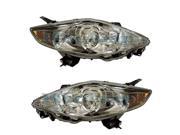2006 2007 Mazda 5 Headlight Headlamp Composite Halogen Non HID without Xenon Front Head Light Lamp Pair Set Right Passenger And Left Driver Side 06 07