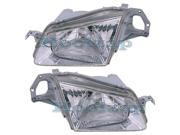 1999 2000 Mazda Protege Headlight Headlamp Front Head Light Lamp Set Pair Left Driver AND Right Passenger Side 99 00