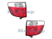 2011 2012 2013 Dodge Durango Taillight Taillamp Rear Brake Tail Light Lamp Quarter Panel Outer Body Mounted Pair Set Right Passenger AND Left Driver Side 11