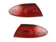 1997 1998 Ford Escort Mercury Tracer 4 Door Sedan only Without Reverse Lens Type Taillight Taillamp Rear Brake Tail Light Lamp Pair Set Left Driver AND Righ