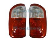 2004 2005 2006 Toyota Tundra 4 Door Double Cab SR5 Standard Bed CLEAR RED Lens Pickup Truck Taillight Taillamp Rear Brake Tail Light Lamp Pair Set Right Passe