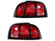 1996 1997 1998 Ford Mustang Taillight Taillamp Rear Brake Tail Light Lamp Pair Set Right Passenger and Left Driver Side 96 97 98