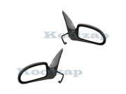 2000 2001 2002 2003 2004 2005 2006 2007 Ford Focus excluding SVT and ST Power Non Heated Black Textured Side View Mirror Pair Set Left Driver Right Passenge