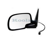 SILVERADO PICKUP 01 02 Rear View Mirror LH Power Heated Manual Folding w o Puddle Lamp Grained Cover Left Driver Side
