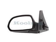 Fits 2002 2003 2004 Kia Spectra Manual Remote Lever Folding Smooth Black Rear View Mirror Left Driver Side 02 03 04