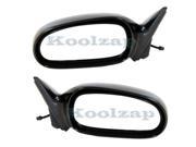 1995 1996 1997 Mazda 626 Manual Remote Smooth Black Non Folding Rear View Mirror SET PAIR Right Passenger And Left Driver Side 95 96 97