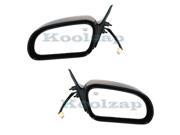1995 1996 1997 1998 1999 Eagle Talon Mitsubishi Eclipse Power With Heat Smooth Black Heated Rear View Mirror PAIR SET Right Passenger And Left Driver Side 95