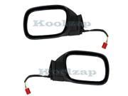 1997 1998 1999 2000 2001 Jeep Cherokee Power Without Heat Folding Smooth Black Non Heated Rear View Mirror SET PAIR Right Passenger And Left Driver Side 97 98
