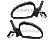 1998 1999 2000 2001 2002 2003 Ford Escort ZX2 Coupe 2 Door Power Non Heated Black Textured Unheated Rear View Mirror PAIR SET Right Passenger And Left Driver Si