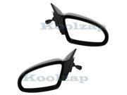 1993 1994 1995 1996 1997 Geo Prizm Manual with Remote Lever Gloss Smooth Black Fixed Non Folding Rear View Mirror SET PAIR Right Passenger And Left Driver Side