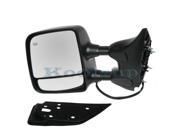 TITAN 06 12 Rear View Mirror LH Power Heated Telescopic w Big Towing Pkg Textured Cover Manual Folding Left Driver Side
