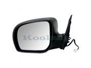 2009 2010 Subaru Forester Power Unheated Non Heat without Turn Signal Lamp Smooth Black Paint to Match Manual Folding Rear View Mirror Left Driver Side 09 10