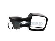 TITAN 08 12 Rear View Mirror RH Power Heated w Memory Telescopic w Big Towing Textured Cover Right Passenger Side