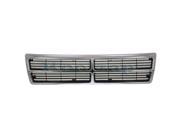 1991 1992 1993 1994 1995 Dodge Caravan Front Center Face Bar Grille Grill Assembly with Chrome Shell Black Painted Insert without Emblem Provision 91 92 93 94